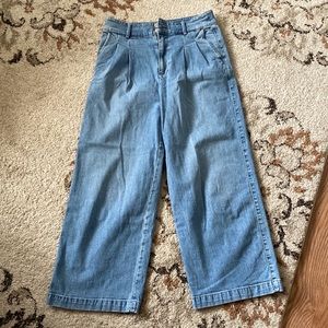 Madewell nwot Pleated Wide-Leg Jeans: Kinnon Wash